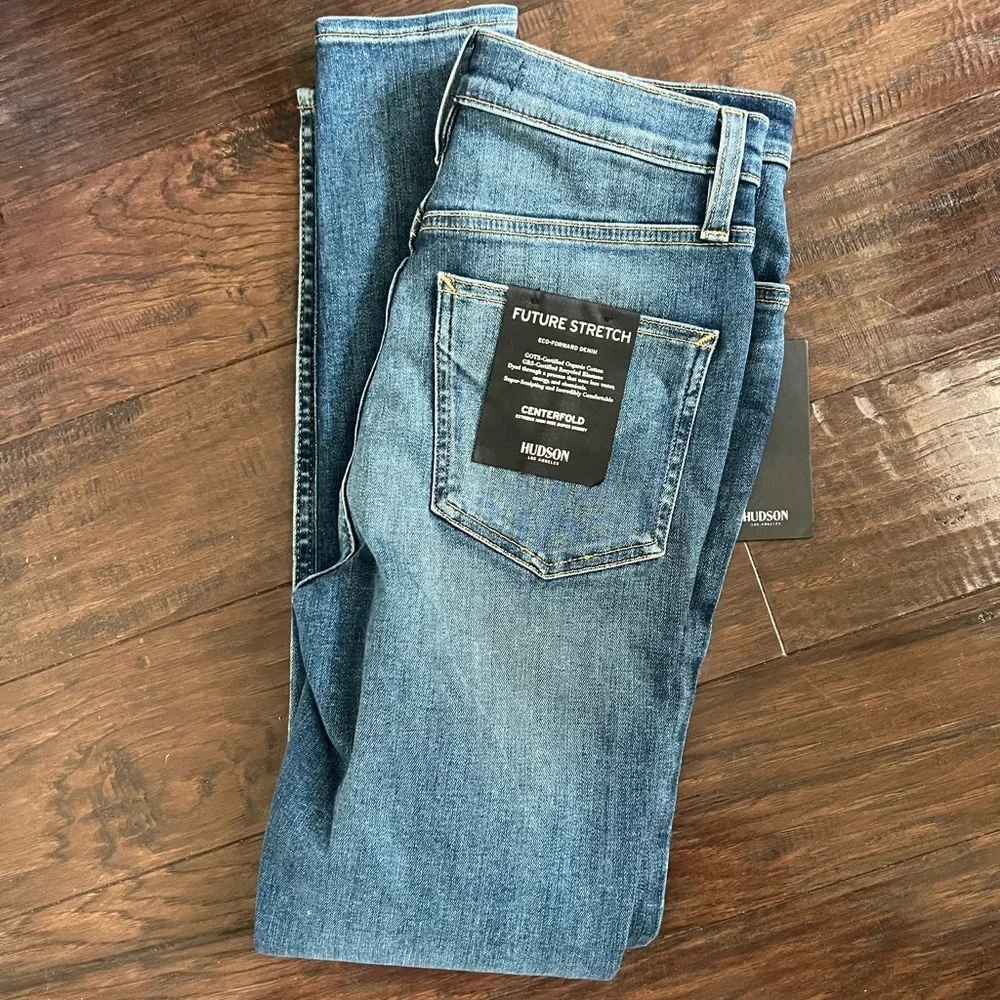 NEW Hudson medium dark wash jeans future stretch extreme high rise super skinny